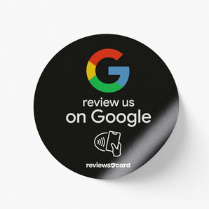 Black Google Review NFC Window Sticker