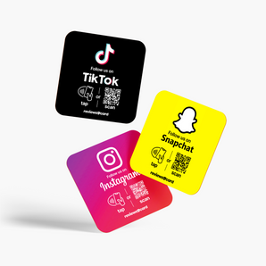 Social Media Plates - NFC & QR Code